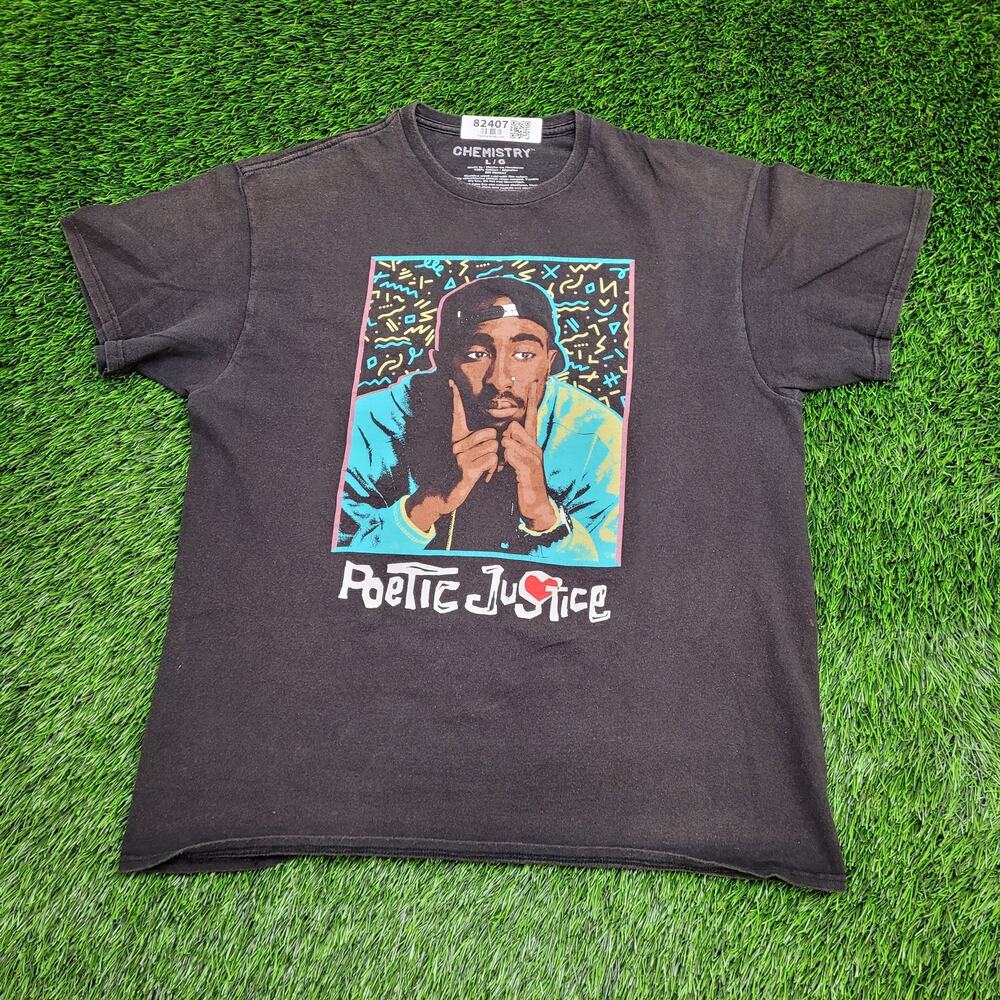 Tupac Shakur Shirt Womens Large 21x25 Pop-Art